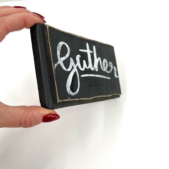 Wooden Gather Home Decor Teacher Reading Nook Cook Kitchen Farmhouse Sign - Picture 9 of 10